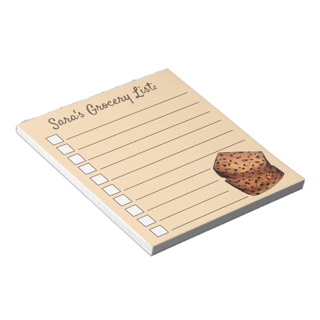 Bloco De Notas Bara Brith Welsh Speckled Bread Fruta Loaf UK Comi (Inclinado)