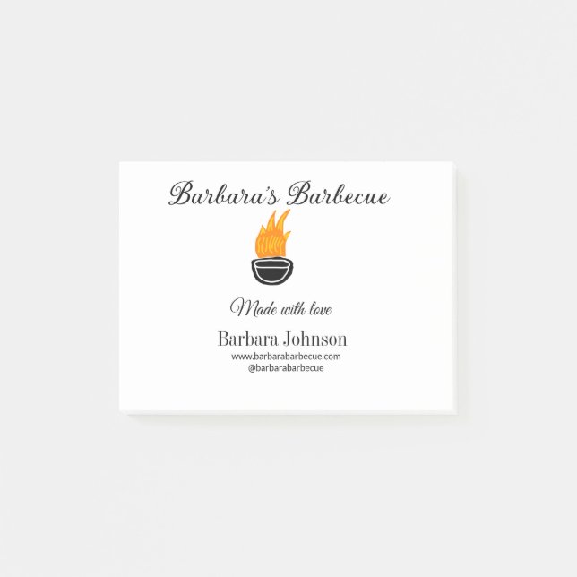 Bloco De Notas Barbecue restaurante cozinha social media site n (Frente)