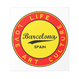 Bloco De Notas Barcelona, Espanha, círculo vermelho, arte