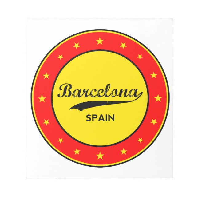 Bloco De Notas Barcelona, Spain, circle (Frente)