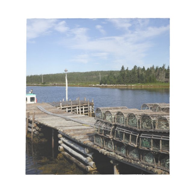 Bloco De Notas Barco de lagosta, Mushaboom, Nova Escócia, Canadá (Frente)