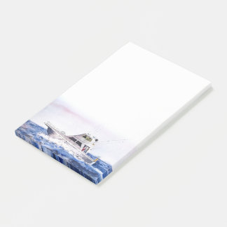 Bloco De Notas Barco de Pesca com Nota de Pressão