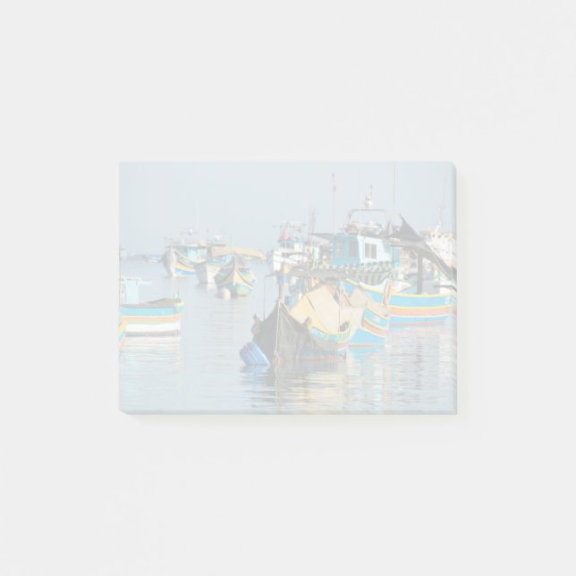 Bloco De Notas Barcos de pesca malteses | Marsaxlokk em Malta (Frente)