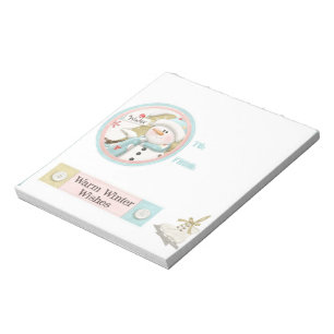 Bloco De Notas Bares de Snowman de Snowman Wrappers Daqui Tags