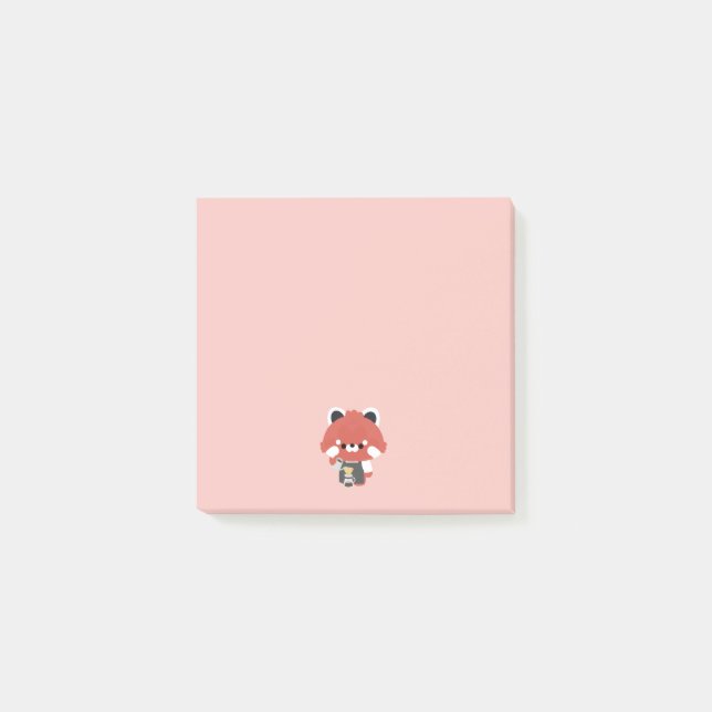 Bloco De Notas Barista Panda Vermelho Fofo (Frente)