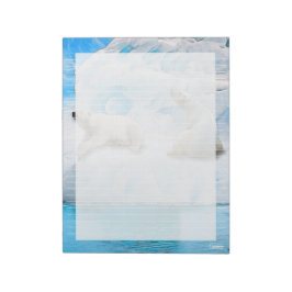Bloco De Notas Barras Glaciares Vinculadas - Notepad De 11" x 8,5