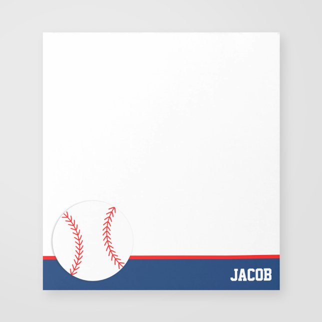 Bloco De Notas Baseball Azul Vermelho Personalizado (Criador carregado)