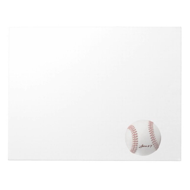 Bloco De Notas Baseball Personalizado (Frente)