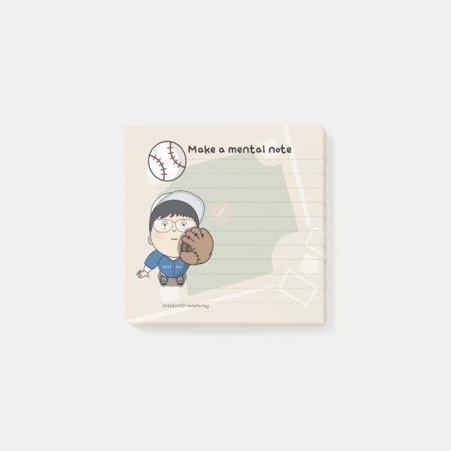 Bloco De Notas baseball sosoHoney (Frente)