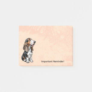 Bloco De Notas Basset Hound Tricolor