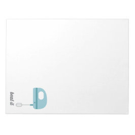 Bloco De Notas Bata | Bateria De Cozinha Azul