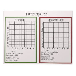 Bloco De Notas Batalhas No Jogo De Papel