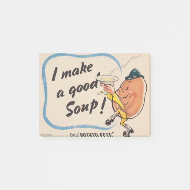 Bloco De Notas Batata Pete Faz Uma Boa Sopa (Frente)