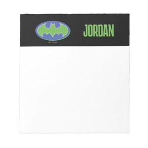 Bloco De Notas Batman Símbolo roxo e verde