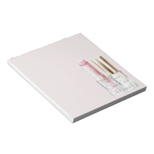 Bloco De Notas Batom Branco Rosa Esmalte Marfim (Inclinado)