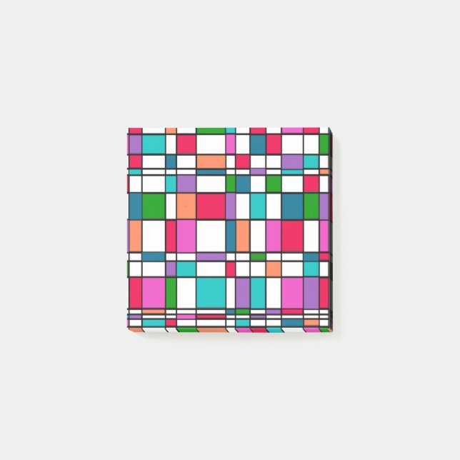 Bloco De Notas Bauhaus nas Cores de Energia da Flor (Frente)