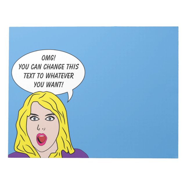 Bloco De Notas BDs personalizados DE MULHERES RETRO ENGRAÇADAS (Frente)