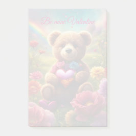 Bloco De Notas Be mine Valentine Teddy 1