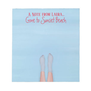 Bloco De Notas Beach Girl Personalizada no Lago de Cabine Oceâni