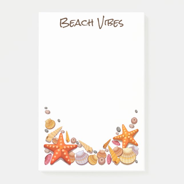 Bloco De Notas Beach Seashells (Frente)