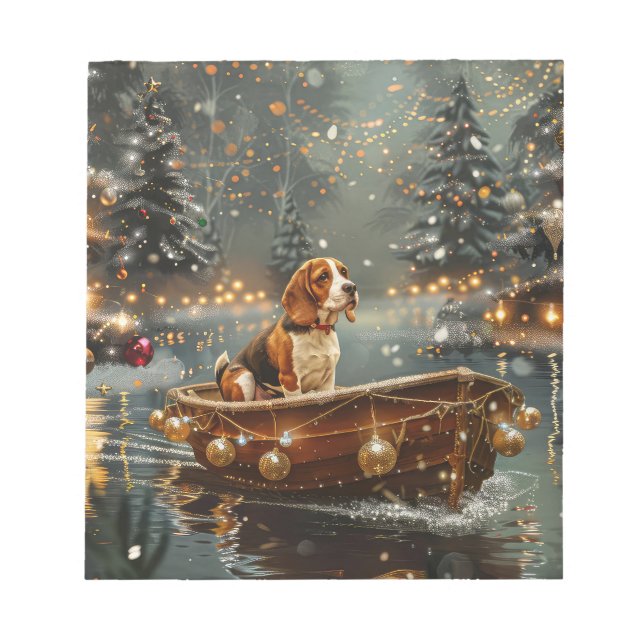 Bloco De Notas Beagle Christmas Festive Voyage (Frente)