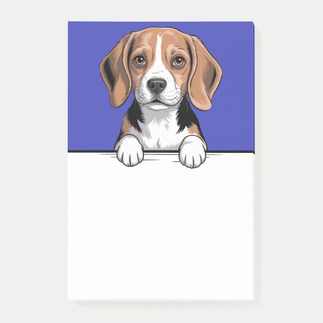 Bloco De Notas Beagle Cute Peeking Dog Lover Gifts Stationery (Frente)