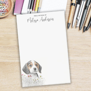 Bloco De Notas Beagle Cute Puppy Cão Personalizado Lover