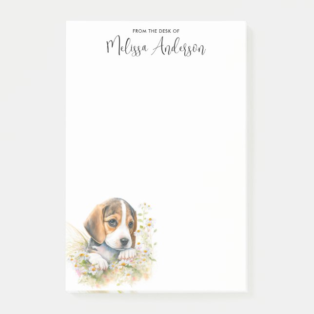 Bloco De Notas Beagle Personated Dog Lover Puppy (Frente)