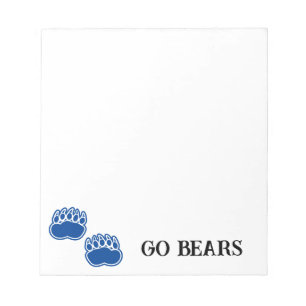 Bloco De Notas Bears Go Bears 5,5" x Notepad de 6" - 40 páginas