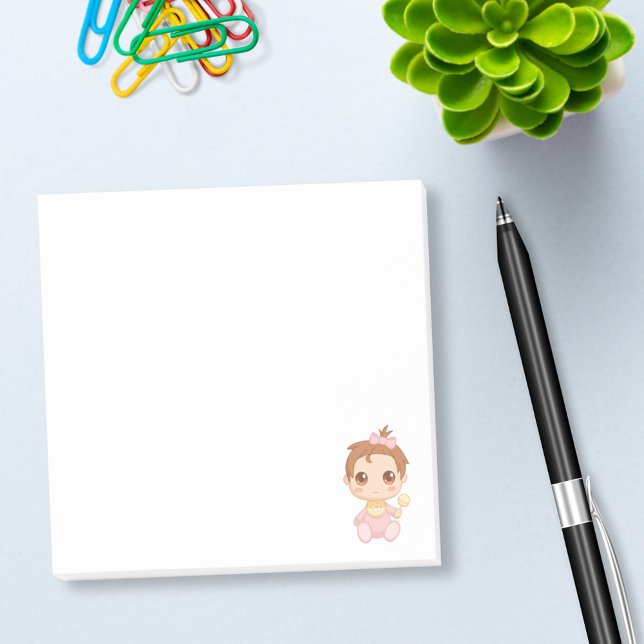 Bloco De Notas Bebê Moça Rosa Jumpetada (Criador carregado)