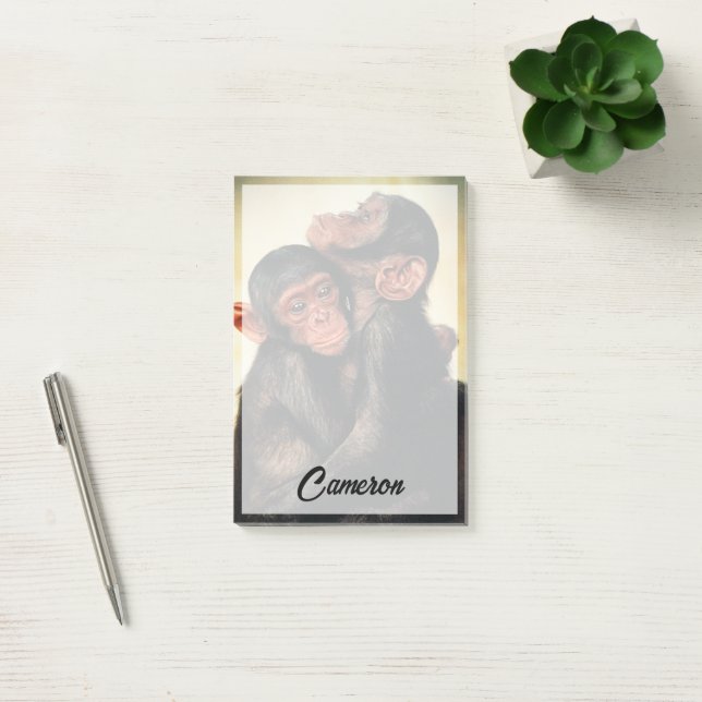 Bloco De Notas Bebês Mais Pobres | Chimpanzé Hug (Escritótio)