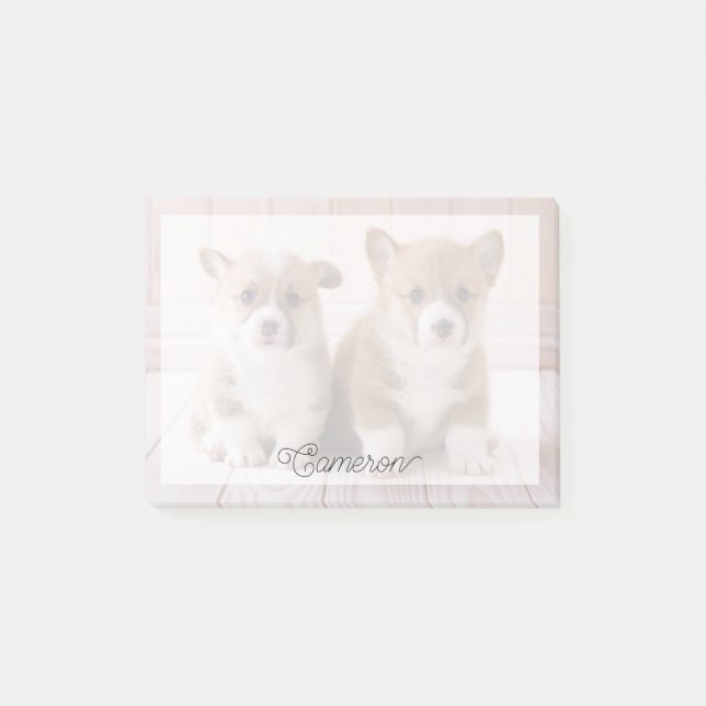 Bloco De Notas Bebês Mais Pobres | Dois Bebês De Corgão (Frente)