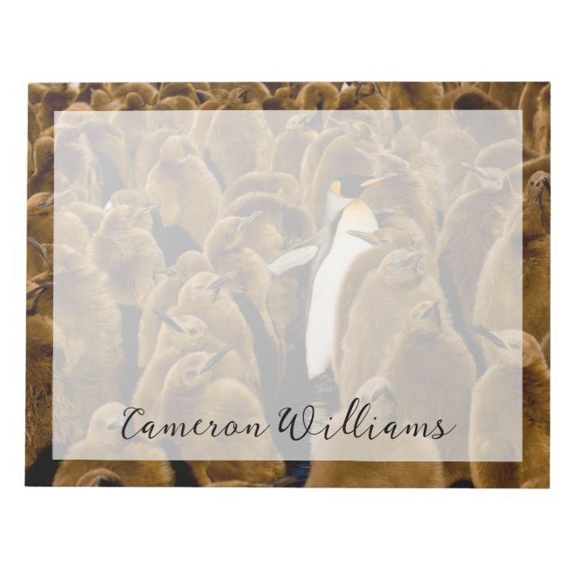 Bloco De Notas Bebês Mais Pobres | Pinguim Entre Jovens (Frente)