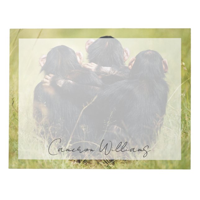 Bloco De Notas Bebês Mais Pobres | Três Chimpanzés (Frente)