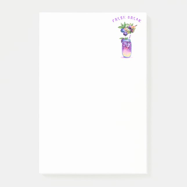 Bloco De Notas Bebida Legal com Sumo de Amoras (Frente)