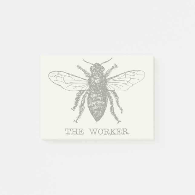 Bloco De Notas Bee Worker Honey Black Bumblebee (Frente)
