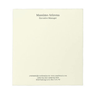 Bloco De Notas Bege Simples Minimalista Profissional Moderno
