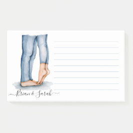 Bloco De Notas Beijo de Tiptoe de Aquarela