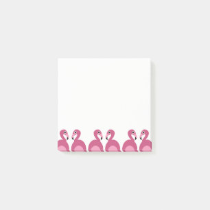 Bloco De Notas Beira cor-de-rosa dos flamingos - notas do