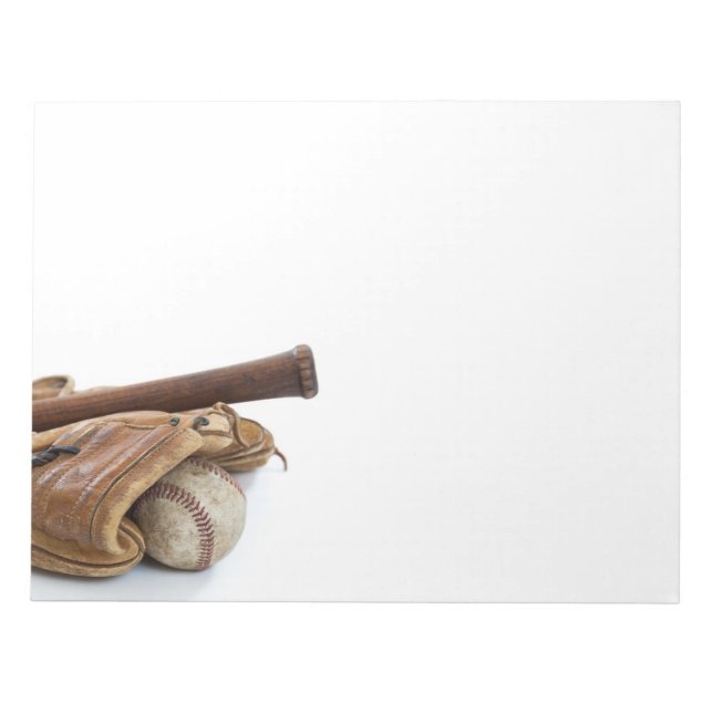 Bloco De Notas Beisebol e Bat Vintage (Frente)