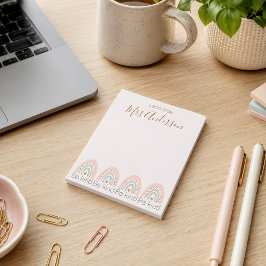 Bloco De Notas Bela Cute Boho Arco-Íris Agradecimento ao Professo