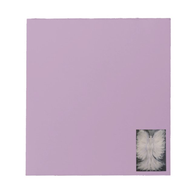 Bloco De Notas Bela Pintura de Anjo da Guarda com Asas (Frente)