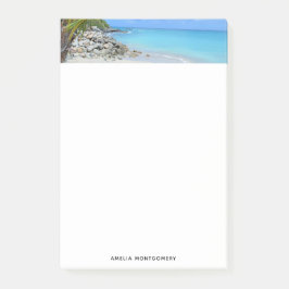 Bloco De Notas Bela Praia Tropical Turquesa