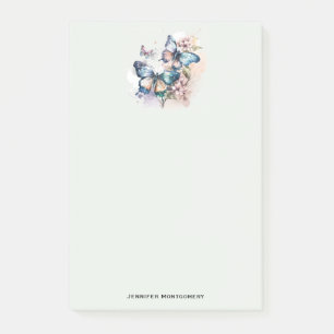 Bloco De Notas Belas Borboletas e Flores