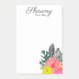 Bloco De Notas Beleza do Salão do Artista Botânico Tropical