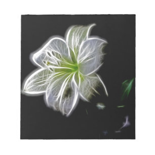 Bloco De Notas Beleza natural da flor branca