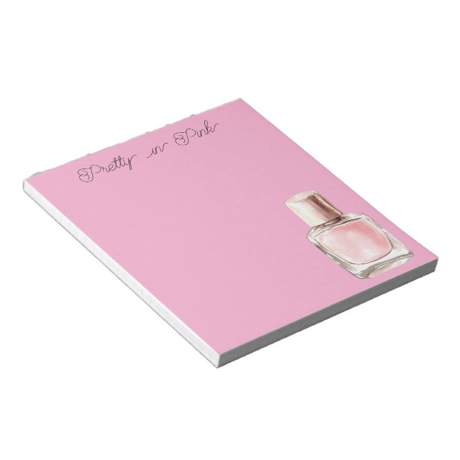 Bloco De Notas Belíssimo Esmalte Rosa (Inclinado)