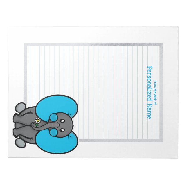 Bloco De Notas Belly Phant Cinza Lined (Frente)