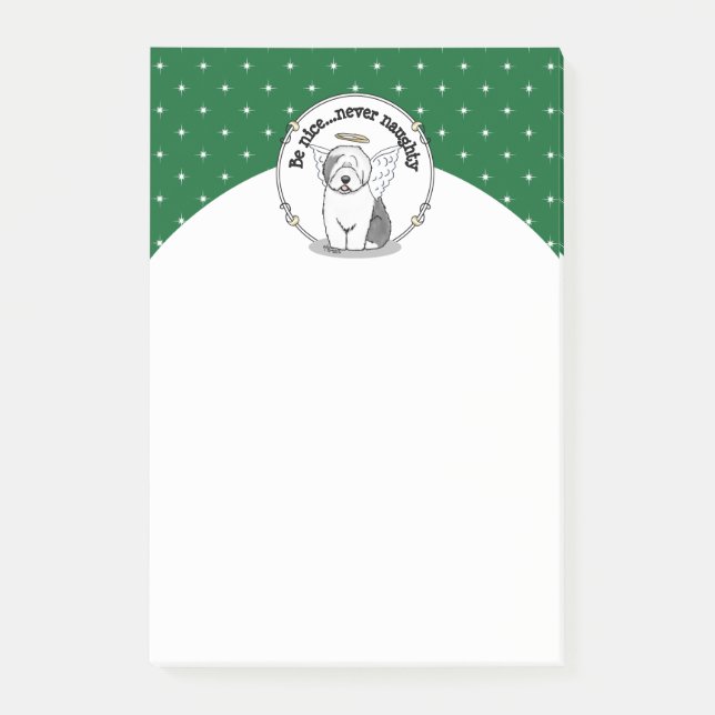 Bloco De Notas Belo Anjo - Cãozinho Inglês (Cinza 1) - Bonito (Frente)