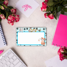 Belo azul com patas gatinhos bonitos de 10" x 6"